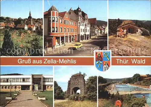 Zella Mehlis Ruppberghuette Louis Anschuetz Strasse Ehrenmal Schwimmbad Einsiedel Kat. Zella Mehlis