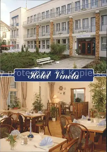 Zinnowitz Ostseebad Hotel Vineta Restaurant