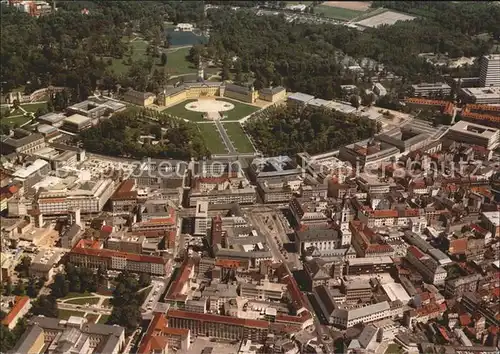 Karlsruhe Baden Fliegeraufnahme mit Schloss