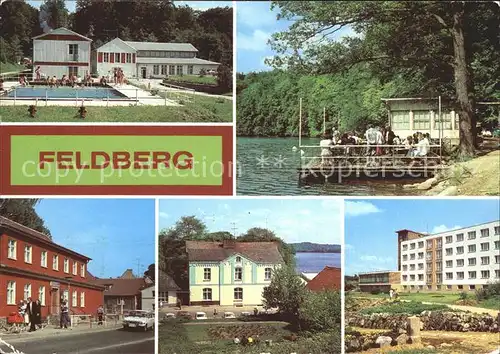 Feldberg Mecklenburg Erholungsheim Stieglitzenkrug Luzinhalle Rathaus Haussee Kat. Feldberger Seenlandschaft