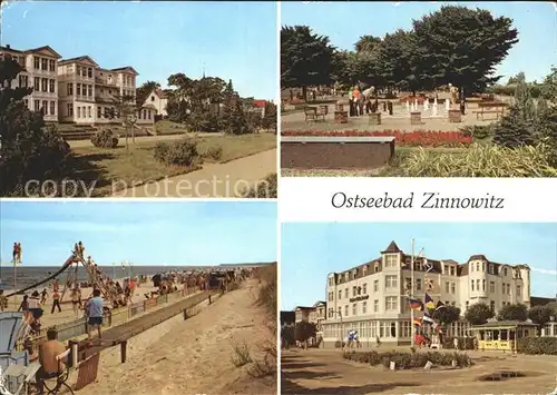 Zinnowitz Ostseebad Promenade Strand Minigolf Kegelbahn Ferienheim der IG Wismut Glueck auf