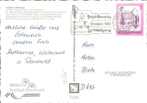 St Wolfgang Salzkammergut Fliegeraufnahme Kirchenpartie am See Kat. St. Wolfgang im Salzkammergut