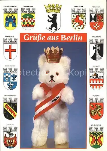 Berlin Berliner Baer und Wappen der Stadtbezirke Kat. Berlin