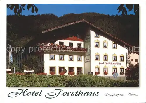 Oberau Loisach Hotel Forsthaus Zugspitzgebiet Kat. Oberau
