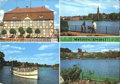 Malchow Rathaus Malchower See Kloster Ausflugsboot Kat. Malchow Mecklenburg