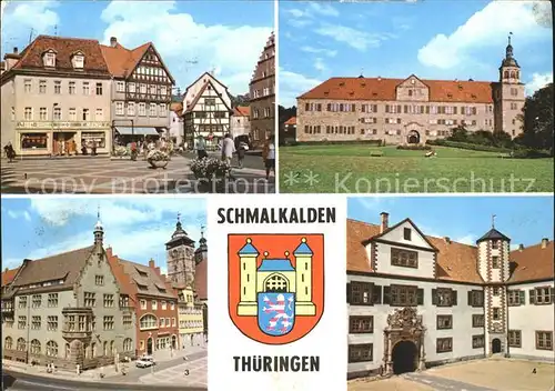 Schmalkalden Altmarkt Schloss Wilhelmsburg Innenhof Wappen Kat. Schmalkalden