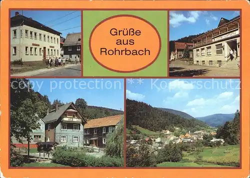 Rohrbach Rudolstadt Rat der Gemeinde Konsum Gaststaette Ortsmotiv uebersicht Kat. Rohrbach Rudolstadt