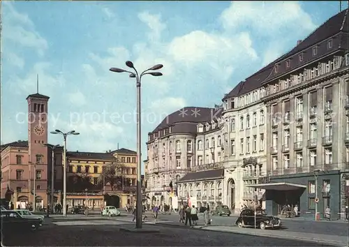 Erfurt Bahnhofsplatz mit HO Hotel Erfurter Hof Kat. Erfurt