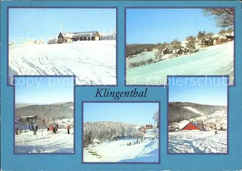 Klingenthal Vogtland Berghotel Panorama Wintersportplatz Kat. Klingenthal Sachsen