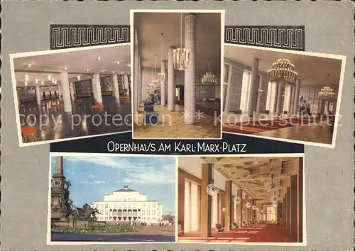 Leipzig Opernhaus am Karl Marx Platz Messestadt Kat. Leipzig