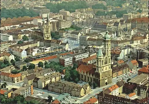 Braunschweig St Andreas Kirche St Katharinen Kirche Theater Fliegeraufnahme Kat. Braunschweig