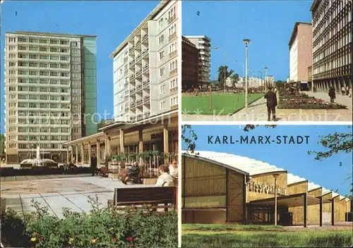 Karl Marx Stadt Rosenhof Brueckenstrasse Eissporthalle Kat. Chemnitz