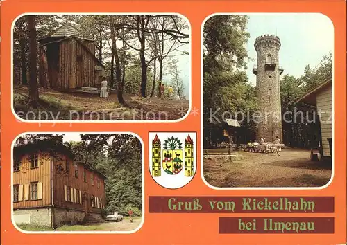 Ilmenau Thueringen Goethehaeuschen Jagdhaus Gabelbach Kickelhahnturm Kat. Ilmenau