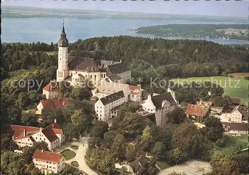 Andechs Kloster am Ammersee Fliegeraufnahme Kat. Andechs