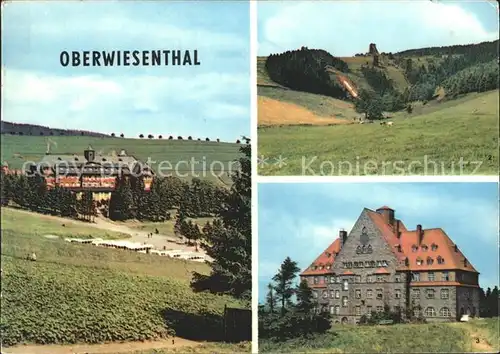 Oberwiesenthal Erzgebirge Ferienheim der IG Wismut Aktivist Sprungschanze FDGB Sanatorium Sachsenbaude Kat. Oberwiesenthal