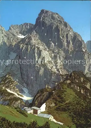 Stripsenjochhaus gegen Totenkirchl Kaisergebirge Kat. Wildermieming