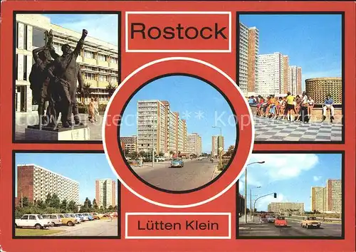 Luetten Klein Plastik Die Partei Warnow Allee Turkuer Strasse Helsinkier Strasse Wohnblocks Kat. Rostock