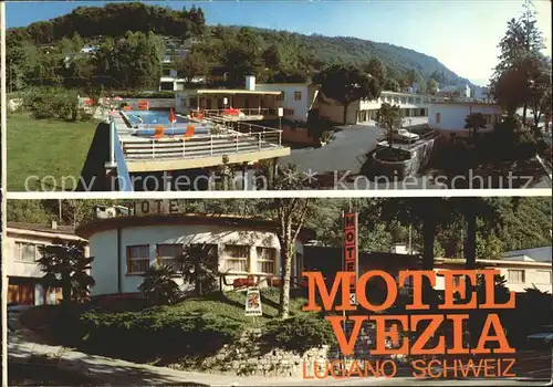 Lugano TI Motel Vezia Restaurant Swimming Pool Kat. Lugano