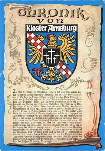 Arnsburg Hessen Chronik vom Kloster Kat. Lich