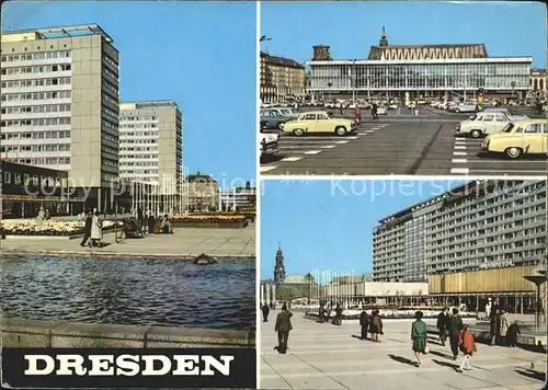 Dresden Interhotels Prager Strasse Wohnzeile Kulturpalast Kat. Dresden Elbe