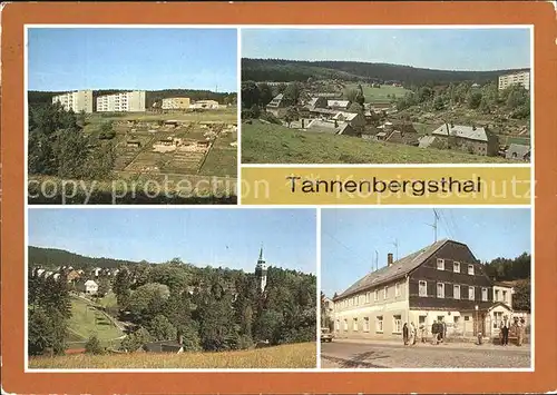 Tannenbergsthal Vogtland Neubaugebiet Teilansicht uebersicht Gaststaette Zur Tanne Kat. Tannenbergsthal Vogtland