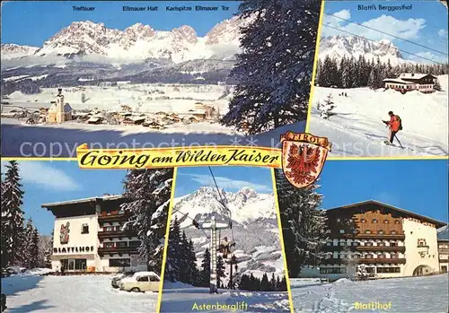 Going Wilden Kaiser Tirol Panorama Wintersportplatz Alpen Sporthotel Pension Blattlhof Lift Kat. Going am Wilden Kaiser