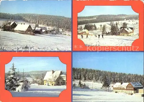 Muehlleithen Klingenthal Teilansichten HO Hotel Buschhaus Winterpanorama Kat. Klingenthal Sachsen