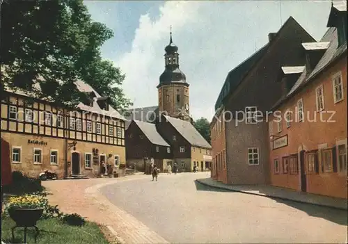 Geising Erzgebirge HOG Ratskeller Kirche Kat. Geising Osterzgebirge