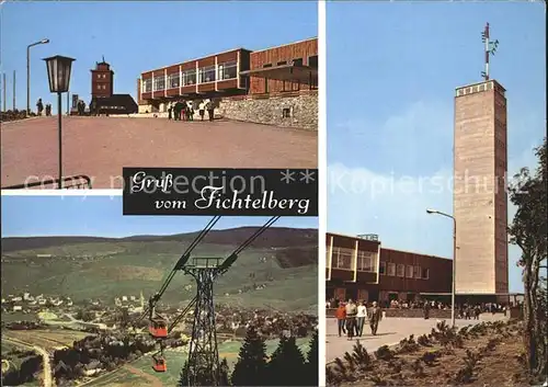 Oberwiesenthal Erzgebirge Fichtelberghaus Aussichtsturm Bergbahn Kat. Oberwiesenthal