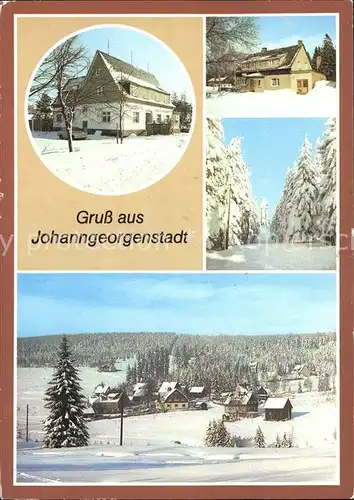 Johanngeorgenstadt Gaststaette Aussichtsturm Auersberg OT Steinbach Winterlandschaft Kat. Johanngeorgenstadt