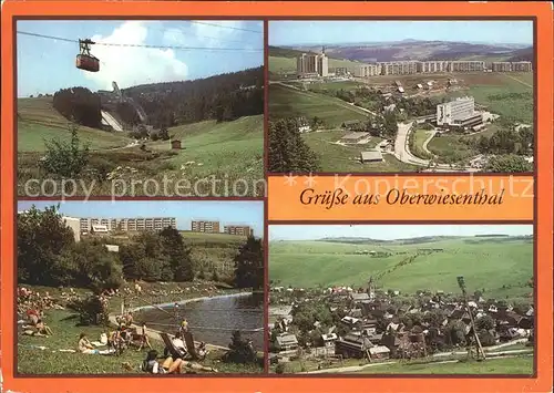 Oberwiesenthal Erzgebirge Sprungschanze Skispringen Neubaugebiet Sparringberg Freibad Kat. Oberwiesenthal