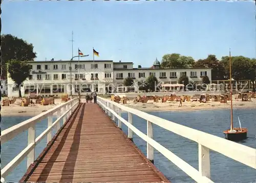 Timmendorfer Strand Seeschloesschen Restaurant Strand Steg Kat. Timmendorfer Strand