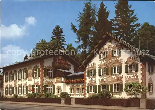 Oberammergau Haensel und Gretel Haus Fassadenmalerei Maerchen Kat. Oberammergau