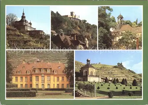 Radebeul Spitzhaus Weinberghaus 17. Jhdt. Friedensburg Altfriedstein Schloss Wackerbarths Ruh Belvedere Weinberglandschaft Kat. Radebeul