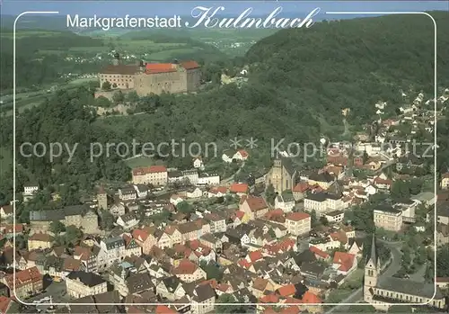 Kulmbach Markgrafenstadt mit Plassenburg Fliegeraufnahme Kat. Kulmbach