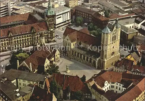 Braunschweig Burgplatz Rathaus Fliegeraufnahme Kat. Braunschweig