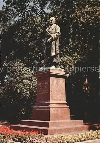 Braunschweig Karl Friedrich Gauss Denkmal Statue Gaussberg Kat. Braunschweig