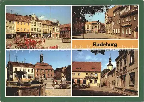 Radeburg Platz des 8. Mai Heinrich Zille Strasse HO Gaststaette Ratskeller Dresdner Strasse Kat. Radeburg