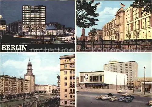 Berlin Alexanderplatz Haus des Lehrers Sitz des Staatsrats Frankfurter Tor Kino Hotel Berolina Kat. Berlin