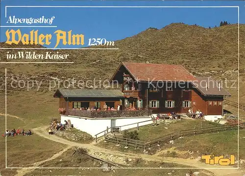 Scheffau Wilden Kaiser Alpengasthof Waller Alm Kat. Scheffau am Wilden Kaiser