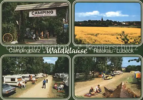 Ratekau Campingplatz Waldklause Rapsfelder Kat. Ratekau