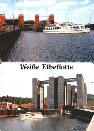Lauenburg Elbe Weisse Elbeflotte Schleuse Reederei Eschke Kat. Lauenburg  Elbe