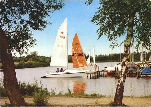 Winsen Aller Huettenseepark Meissendorf Uferpartie Segelboot Kat. Winsen (Aller)