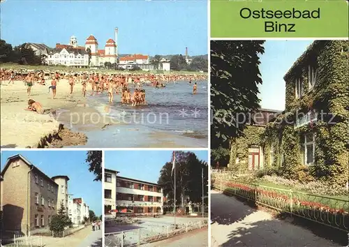 Binz Ruegen Strand Kurhaus FDGB Erholungsheim Rosa Luxemburg Jugendtouristenhotel Rat der Gemeinde Ostseebad Kat. Binz