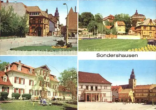 Sondershausen Thueringen Wilhelm Pieck Strasse Schloss HO Gaststaette Zum Possen Rathaus Kat. Sondershausen