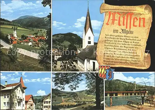 Missen Oberallgaeu Teilansichten Kirche Freibad Geschichte Kat. Missen Wilhams