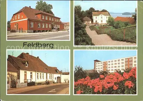 Feldberg Mecklenburg Rathaus FDGB Erholungsheim Freundschaft Apotheke Kat. Feldberger Seenlandschaft