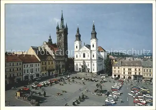 Klatovy Marktplatz St Ignatius Kirche Schwarzer Turm Kat. Klatovy