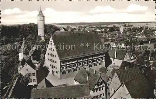 Dinkelsbuehl Jugendherberge mit gruenem Turm Kat. Dinkelsbuehl