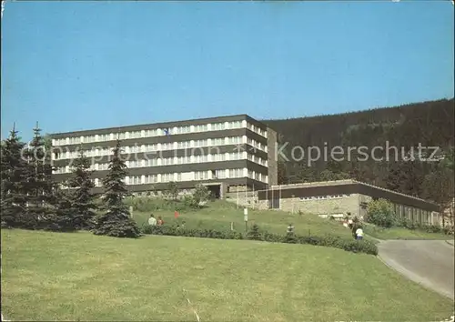 Oberwiesenthal Erzgebirge Bettenhaus Schwimmhalle Kat. Oberwiesenthal